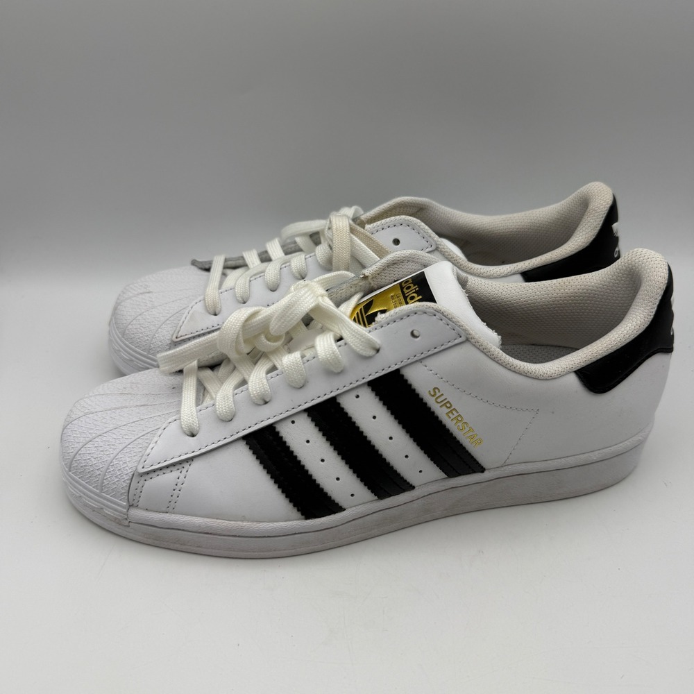 Adidas Superstar Sneakers Mens 8 White Black EG4958 Low Top Shell Toe